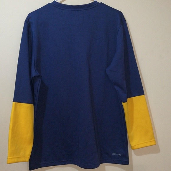 Men’s New Nike Jordan Michigan Wolverines On Field 1/4 Zip Pullover Navy CQ5698 - Picture 7 of 9